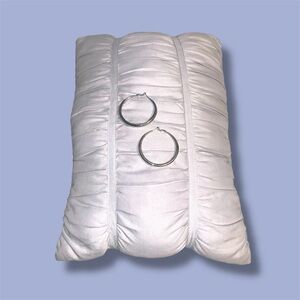 Vintage 90s Silver Tone Hoop Earrings